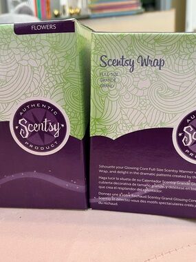 Set of 2 Scentsy Warmer wraps - flowers and chickadee